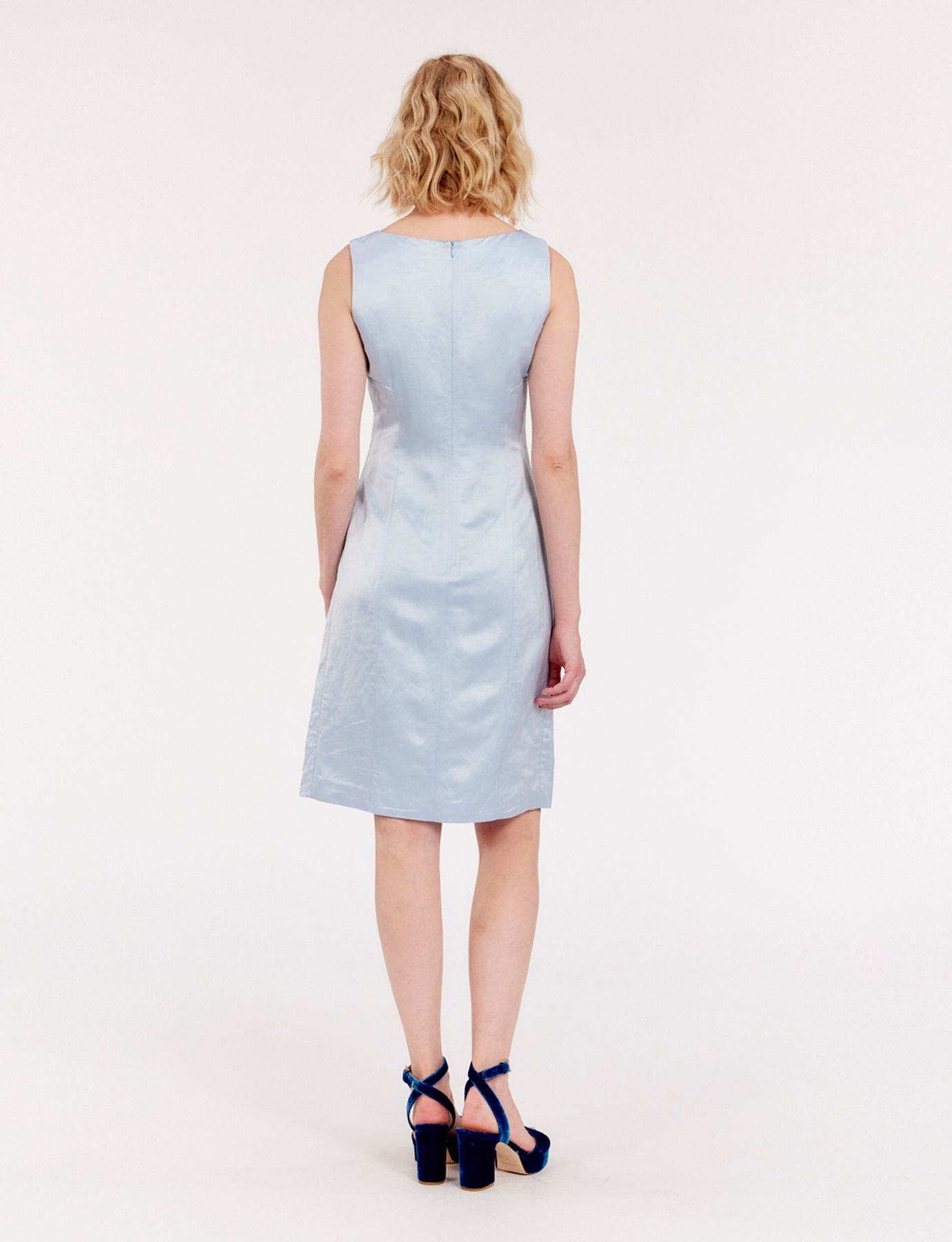 Robe Ginette bleu-ardoise