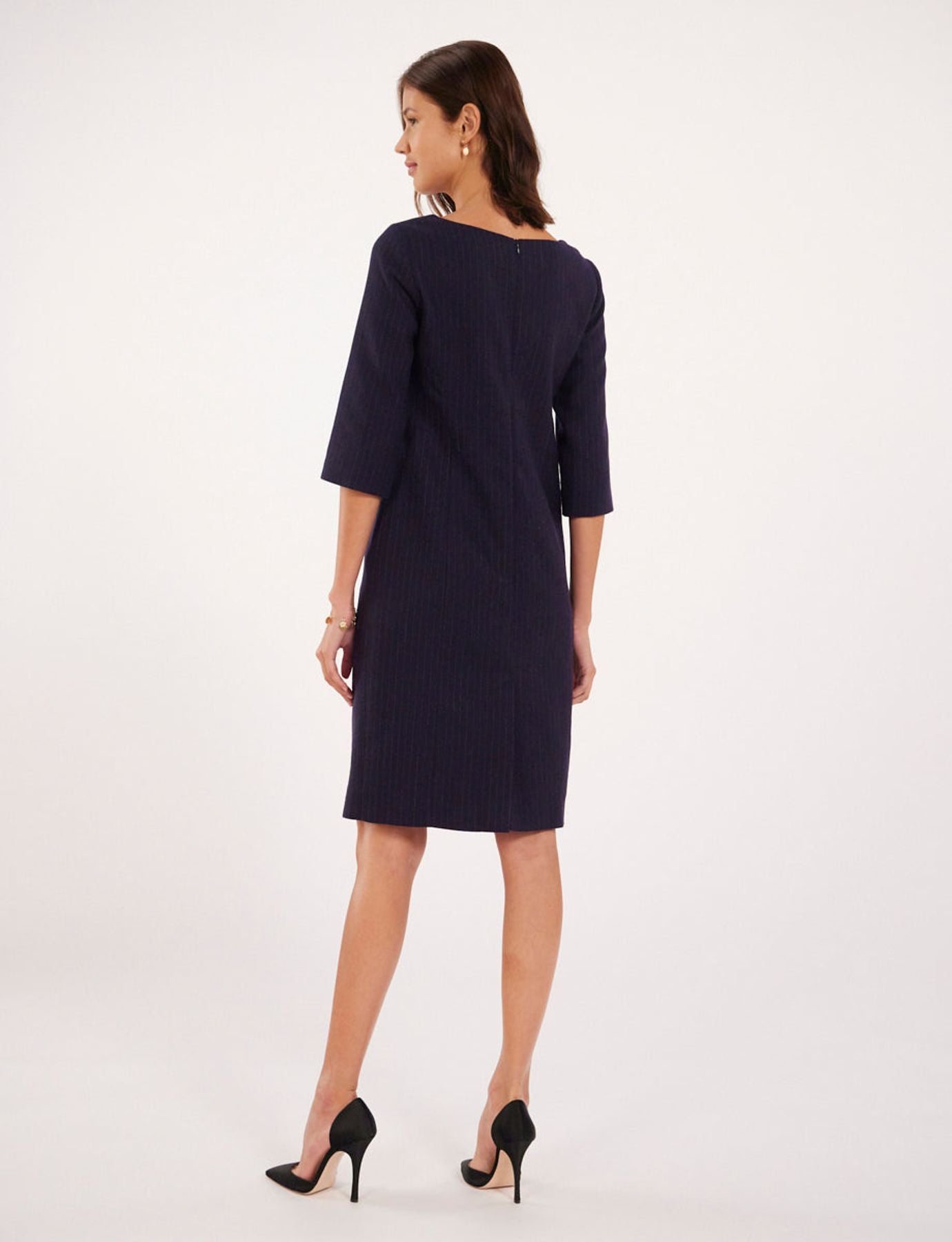 Robe Justine en laine bleu marine