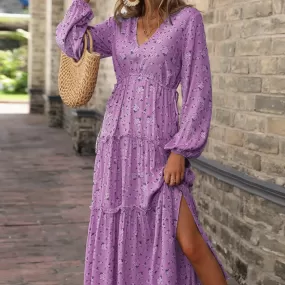 Robe Longue Fleurie Automne