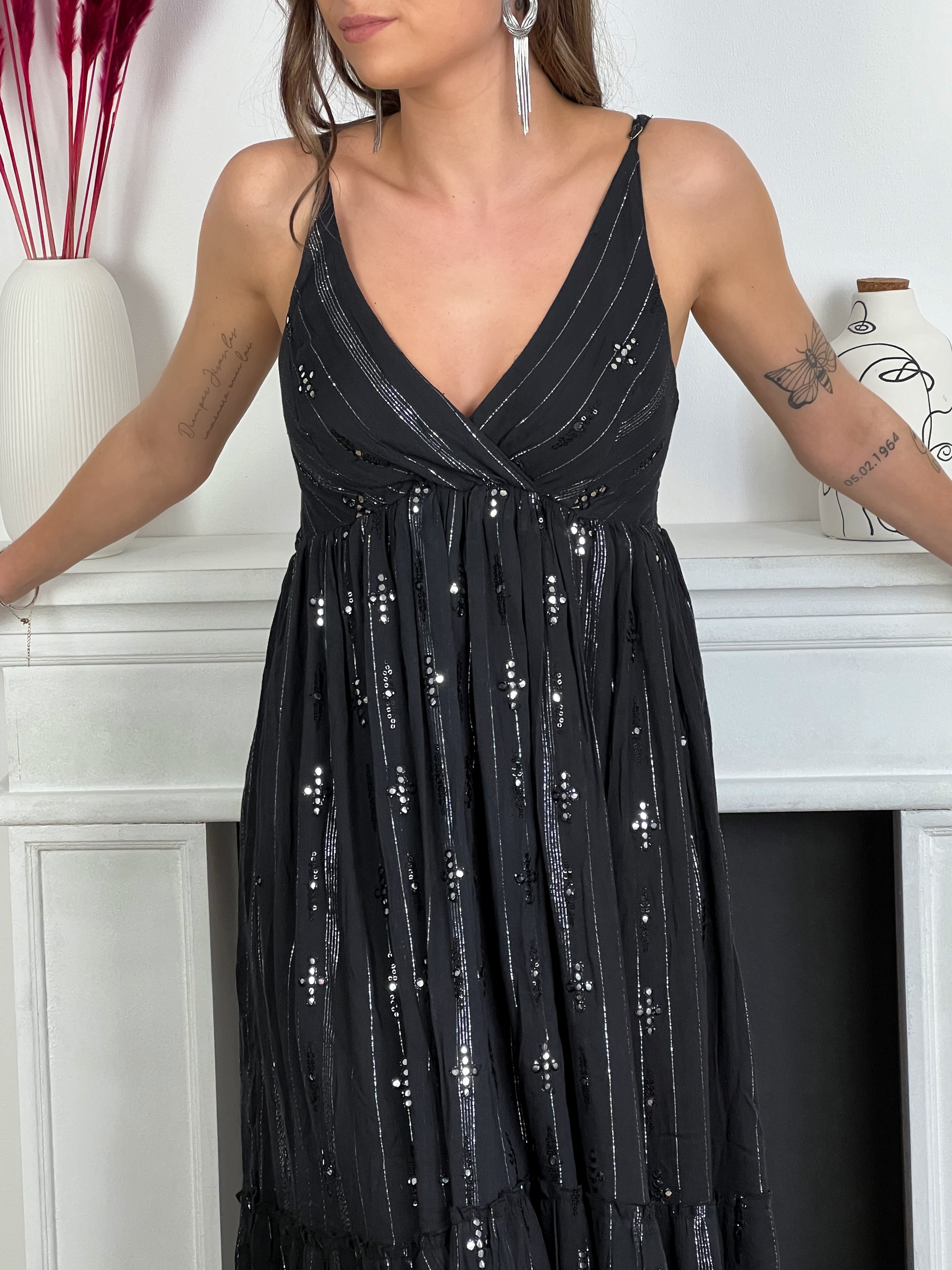 Robe longue noire : Melisse