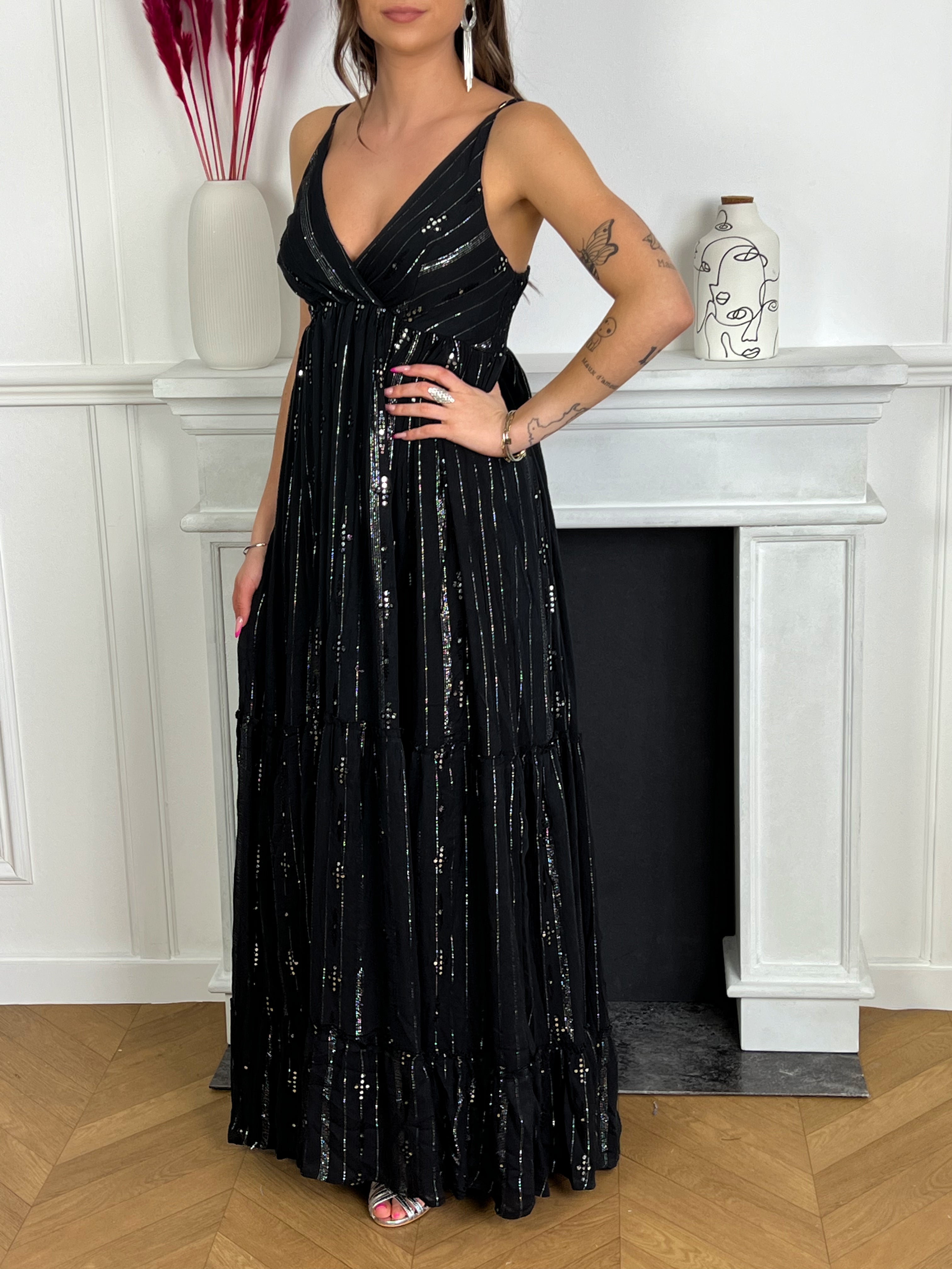 Robe longue noire : Melisse