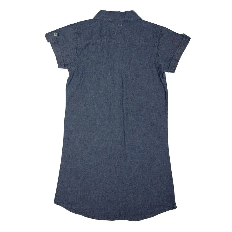 Robe manches courtes en jean avec broderie Enfant CHEVIGNON à prix 