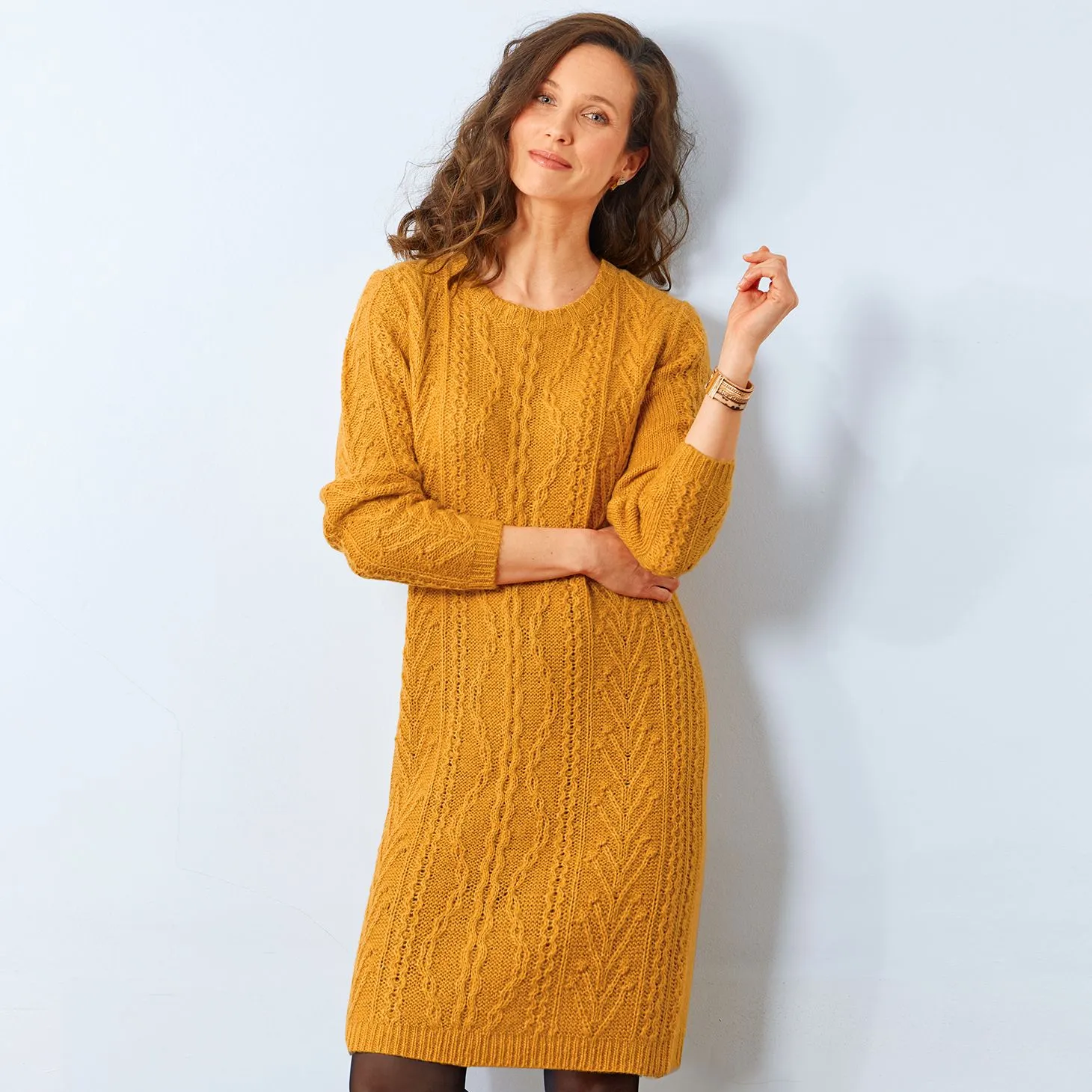 Robe-pull en maille douce