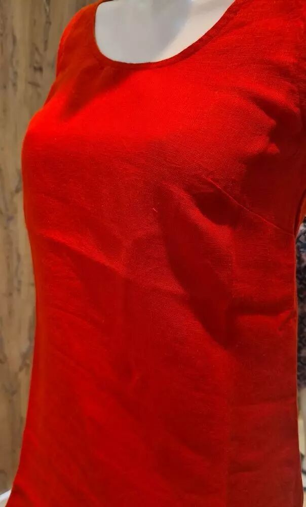 Robe rouge en lin Agathe et Louise