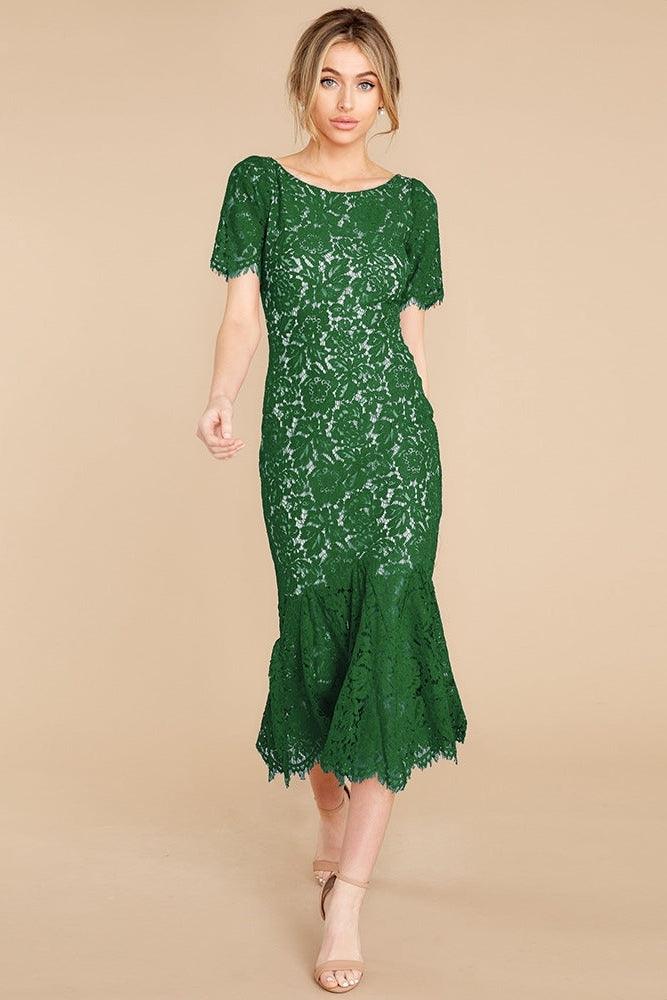 Robe Sexy Verte Dos Nu