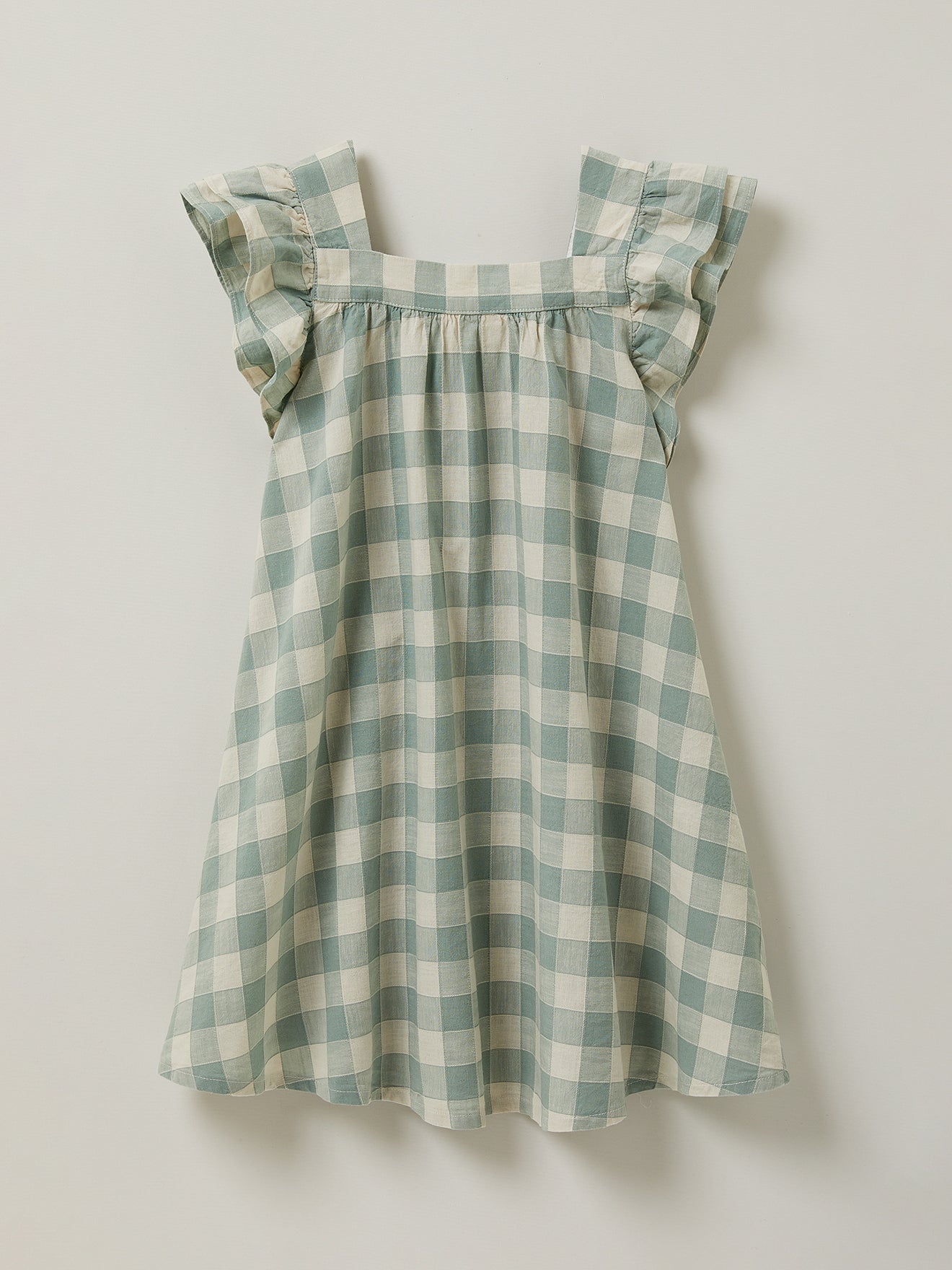 Robe vichy Fille en lin et coton