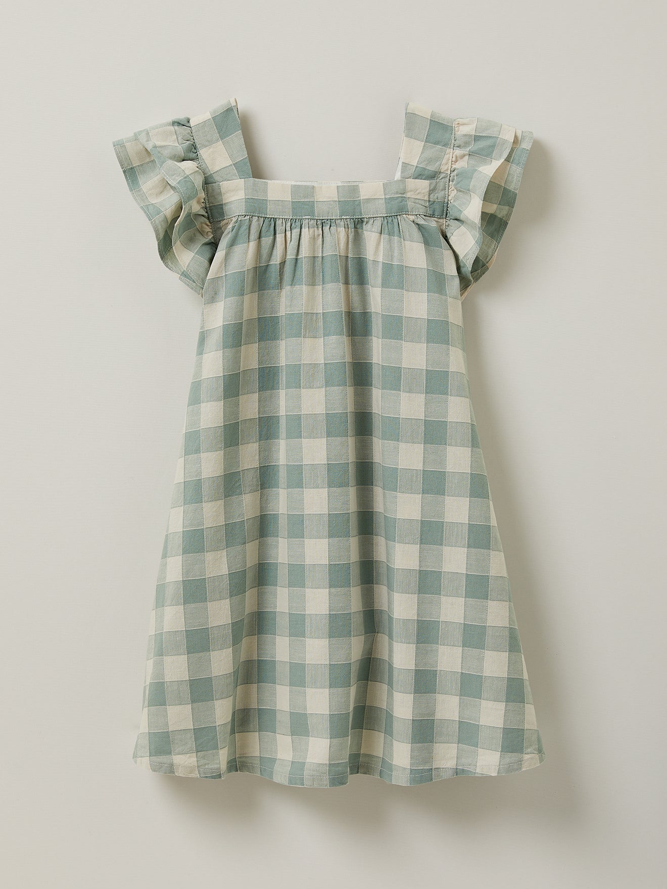 Robe vichy Fille en lin et coton