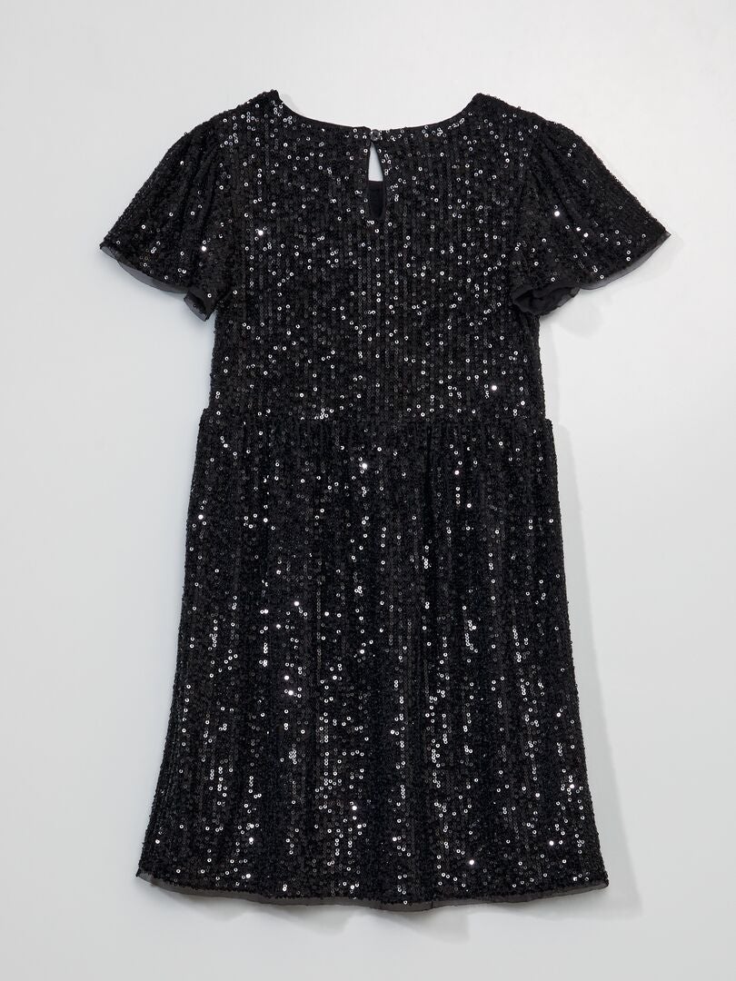 Robe à sequins - noir