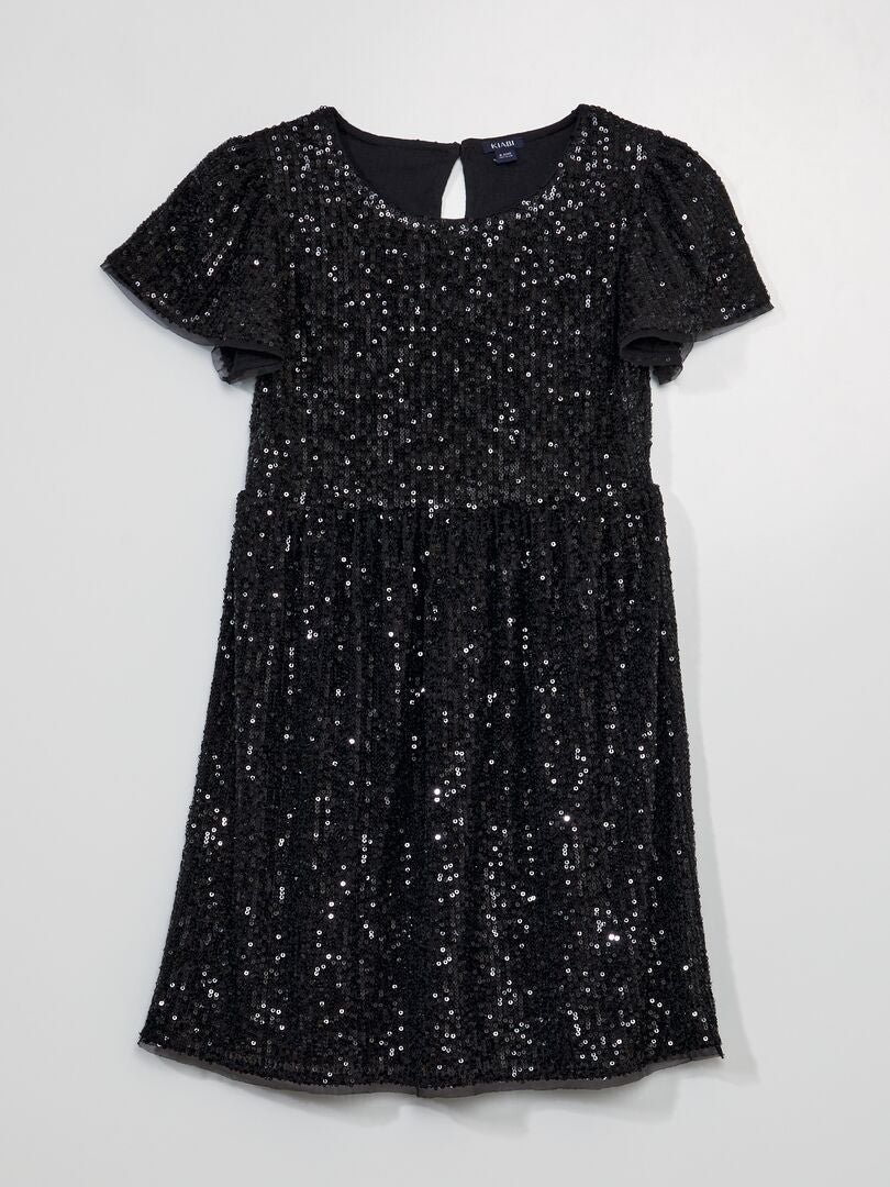 Robe à sequins - noir