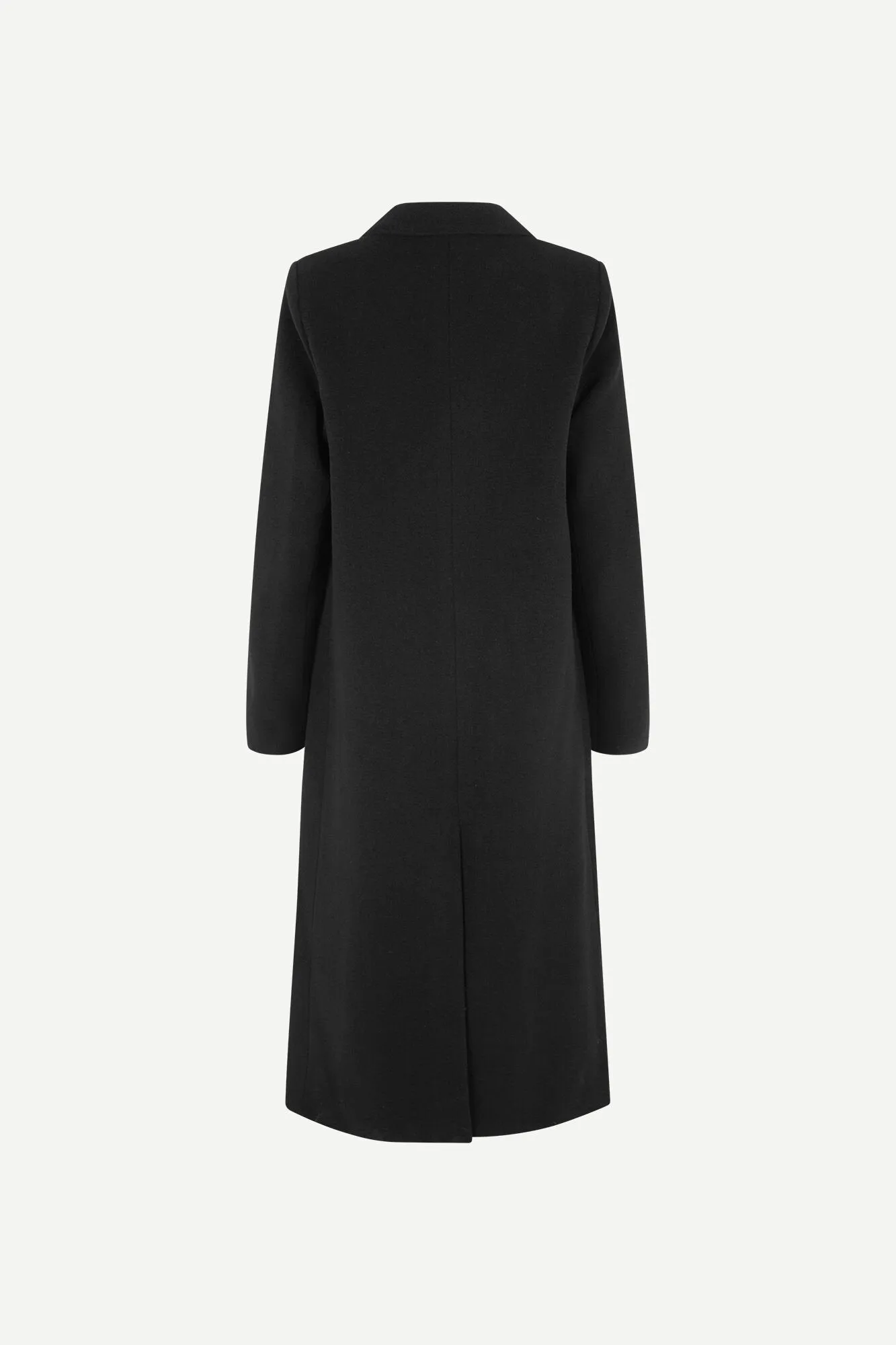 Samsoe Samsoe - Falcon Coat 11104 Black - Manteau Long en Laine - Noir