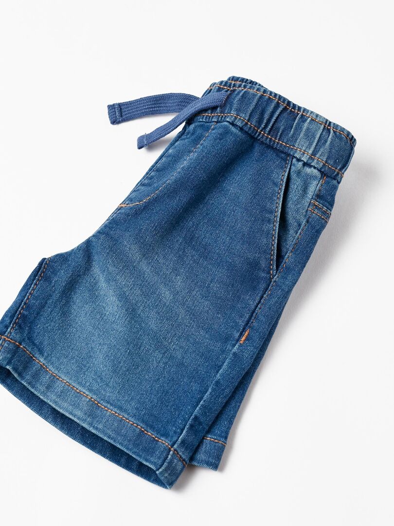 Shorts de sport en coton en jean pour bébé garçon - Bleu