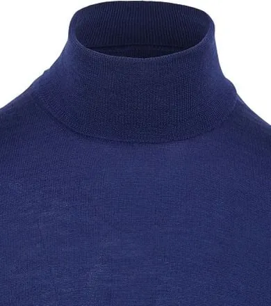 Suitable Pull Col Roulé Merino Bleu Royal MRI-C-23 kl 63742