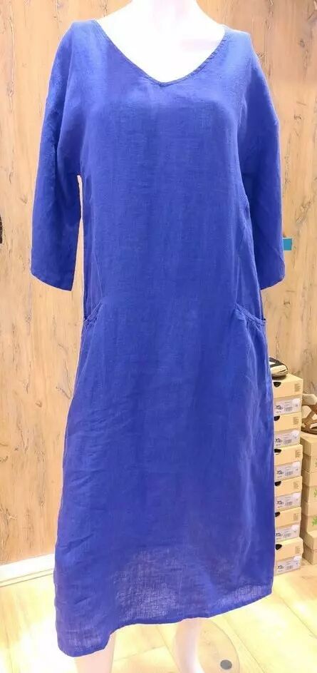 Superbe robe en lin bleue Agathe et Louise