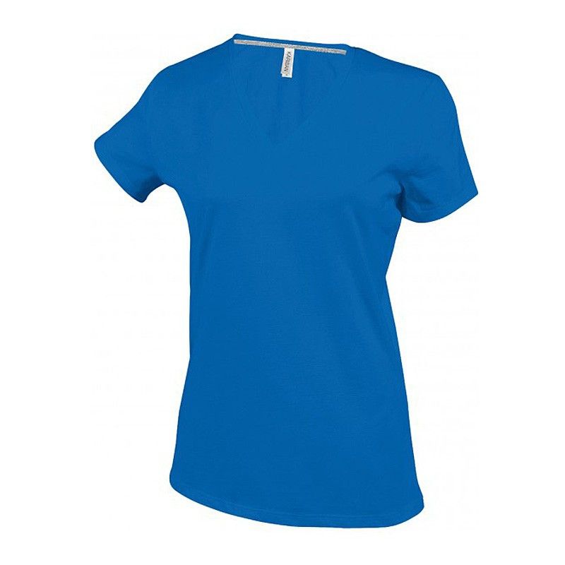 T-shirt de travail femme personnalisable Col V 19 coloris - VPA Industrie