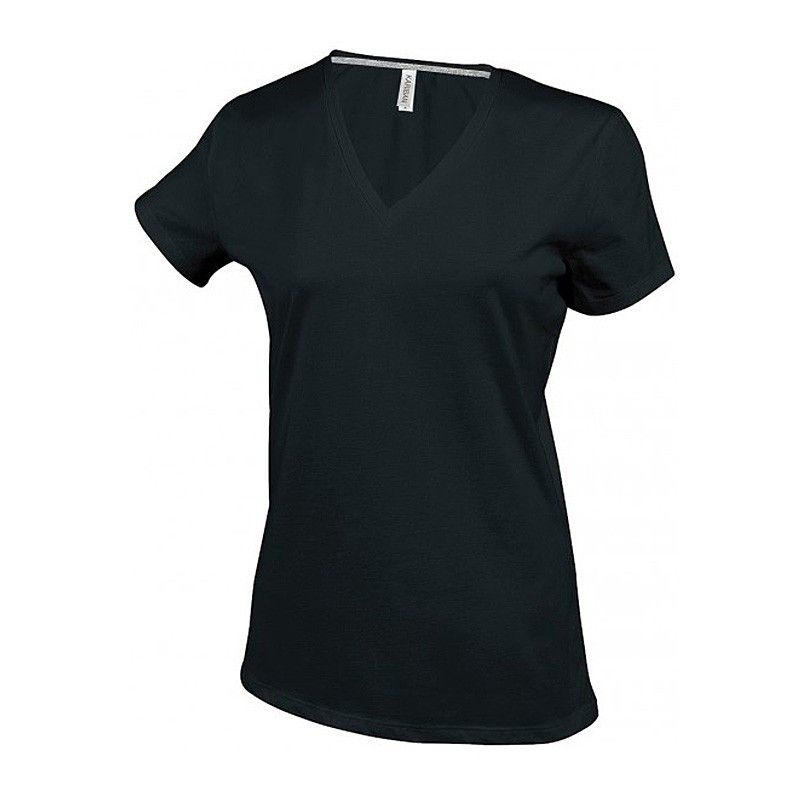 T-shirt de travail femme personnalisable Col V 19 coloris - VPA Industrie