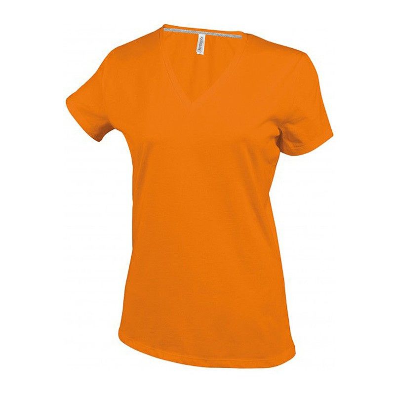 T-shirt de travail femme personnalisable Col V 19 coloris - VPA Industrie