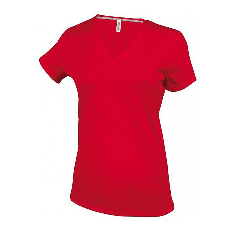 T-shirt de travail femme personnalisable Col V 19 coloris - VPA Industrie