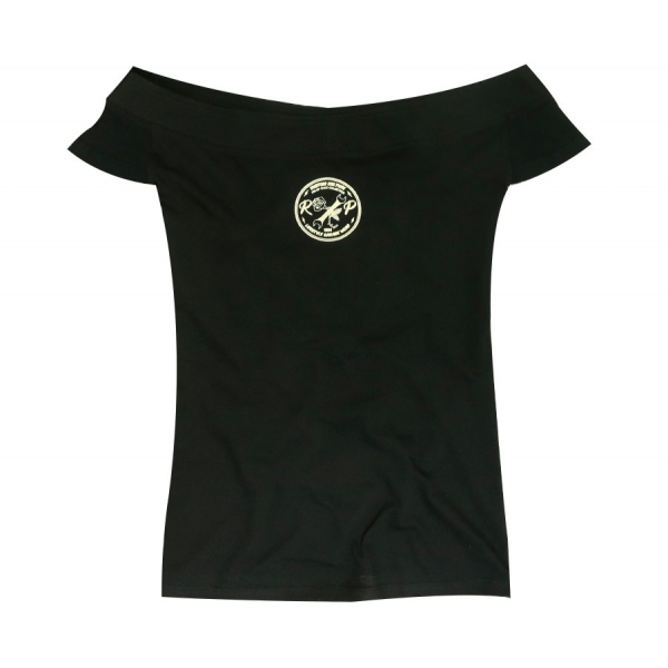 T-shirt femme hot-rod tiki Rusty Pistons.