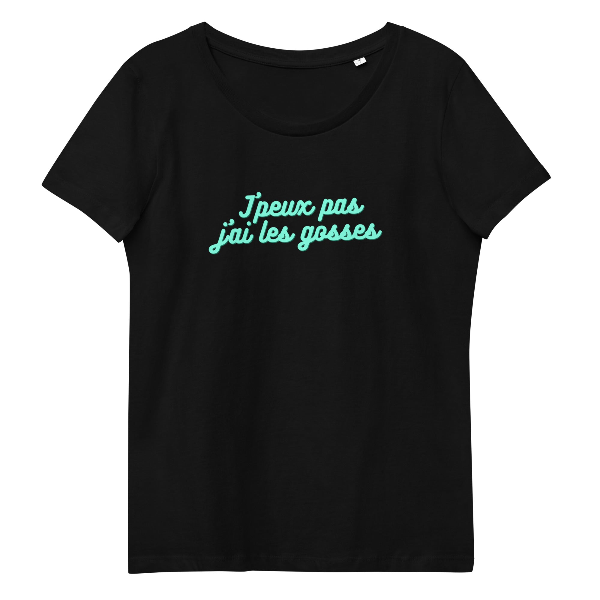 T-shirt moulant écologique femme - J'peux pas j'ai les gosses