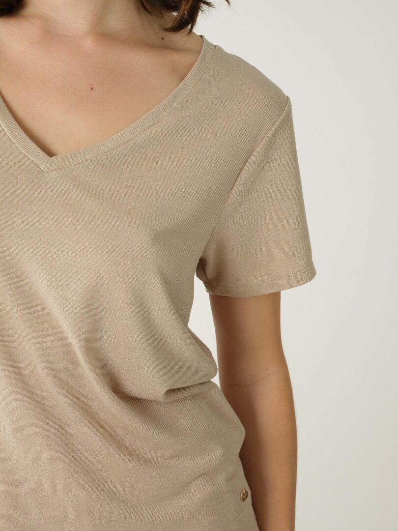 T-shirt pour femme 'Deeluxe' - Beige