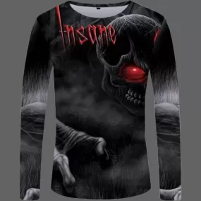 T-shirt tête de mort Insane manches longues