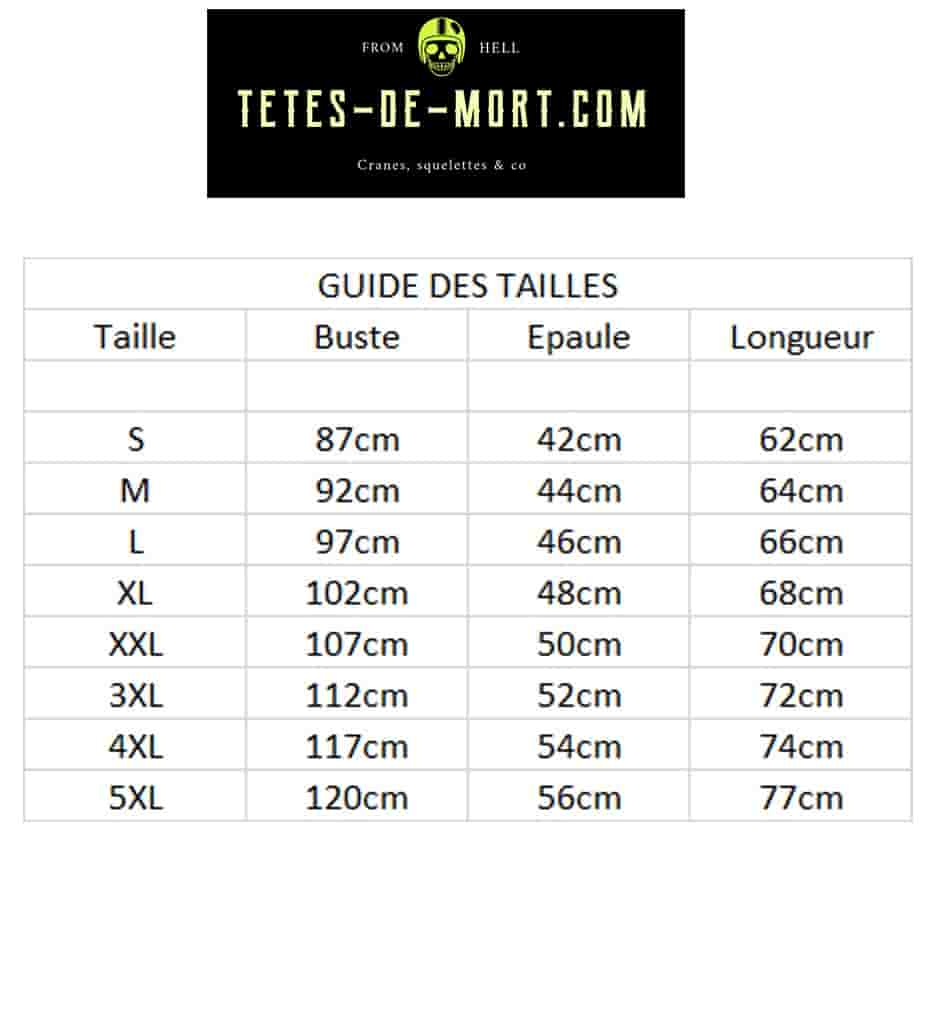 T-shirt Tête de mort marcheur blanc