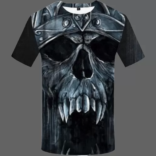 T-shirt tête de mort à longues dents