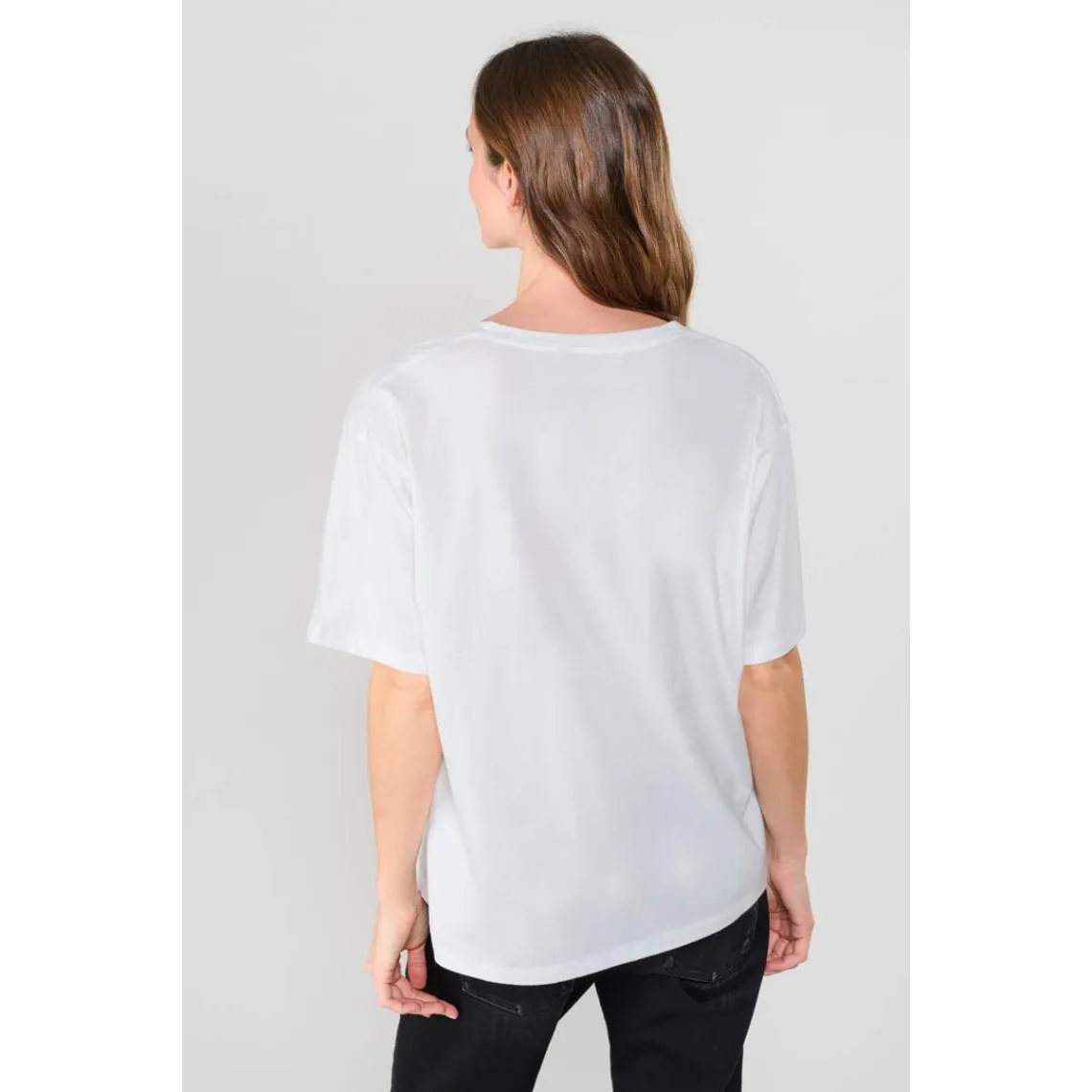 Tee-Shirt AULDI blanc Rose en coton | 3 Suisses