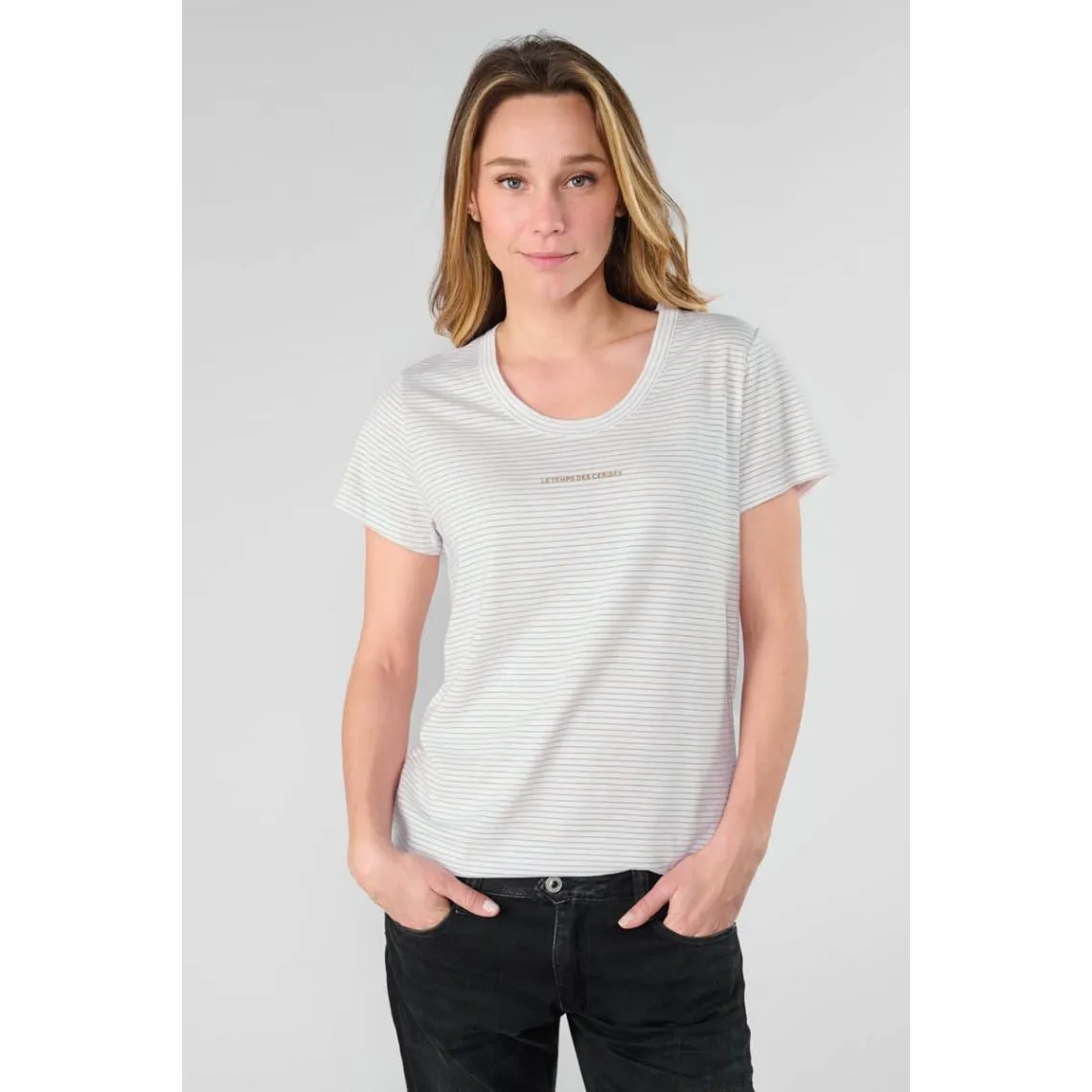 Tee-Shirt EDWIGE blanc Ines en coton | 3 Suisses