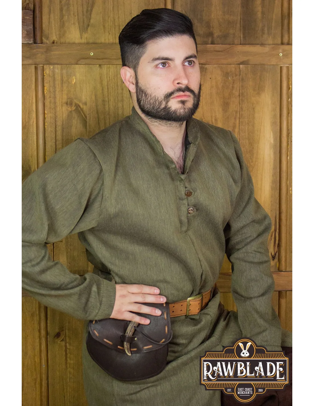 Tunique Médiévale Radovan - vert ⚔️ Boutique Épées