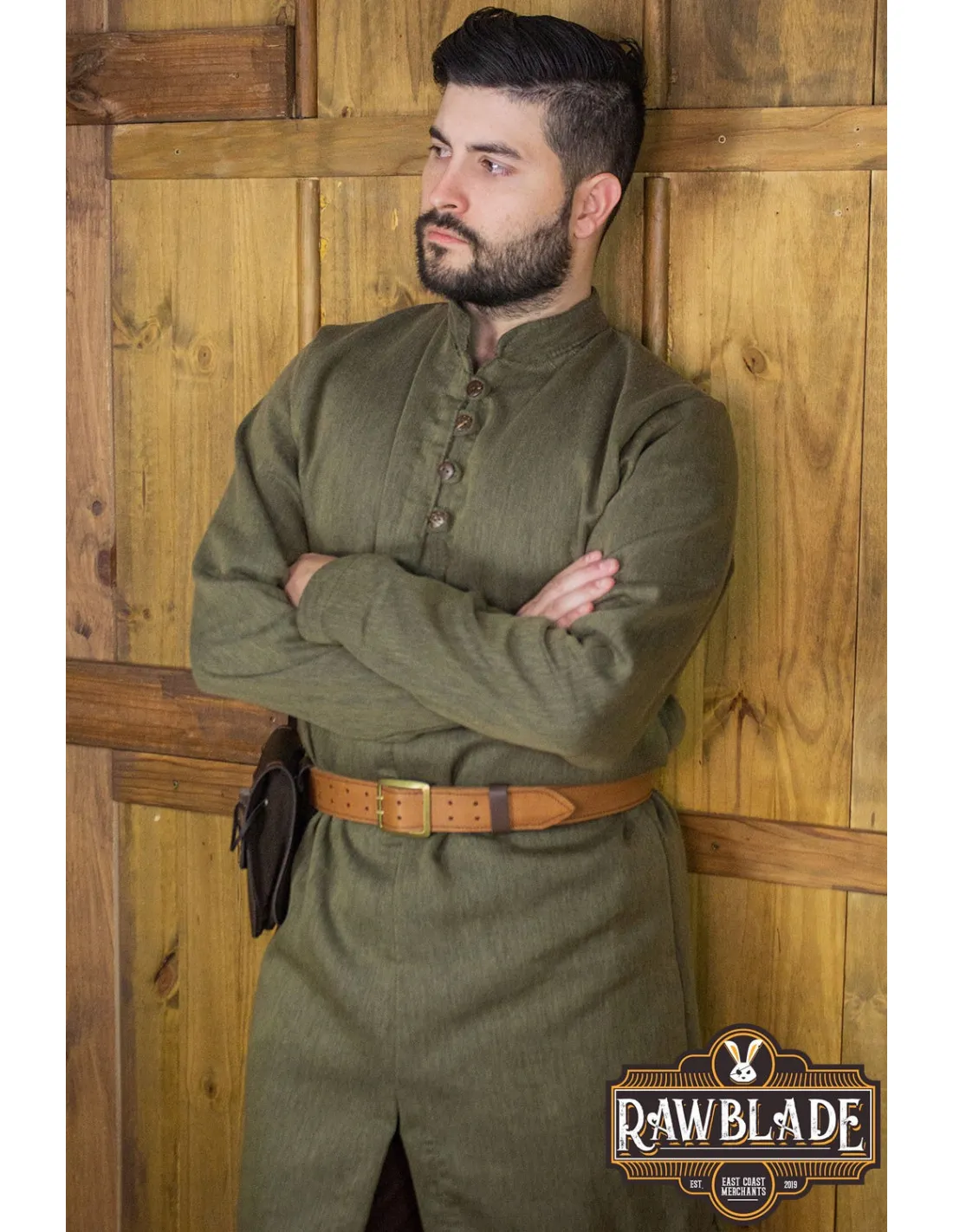 Tunique Médiévale Radovan - vert ⚔️ Boutique Épées