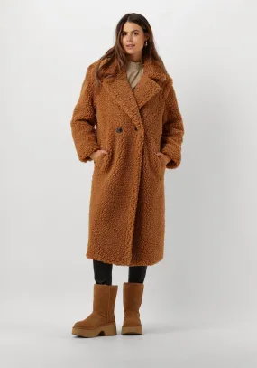 ugg manteau teddy gertrude long teddy coat en camel