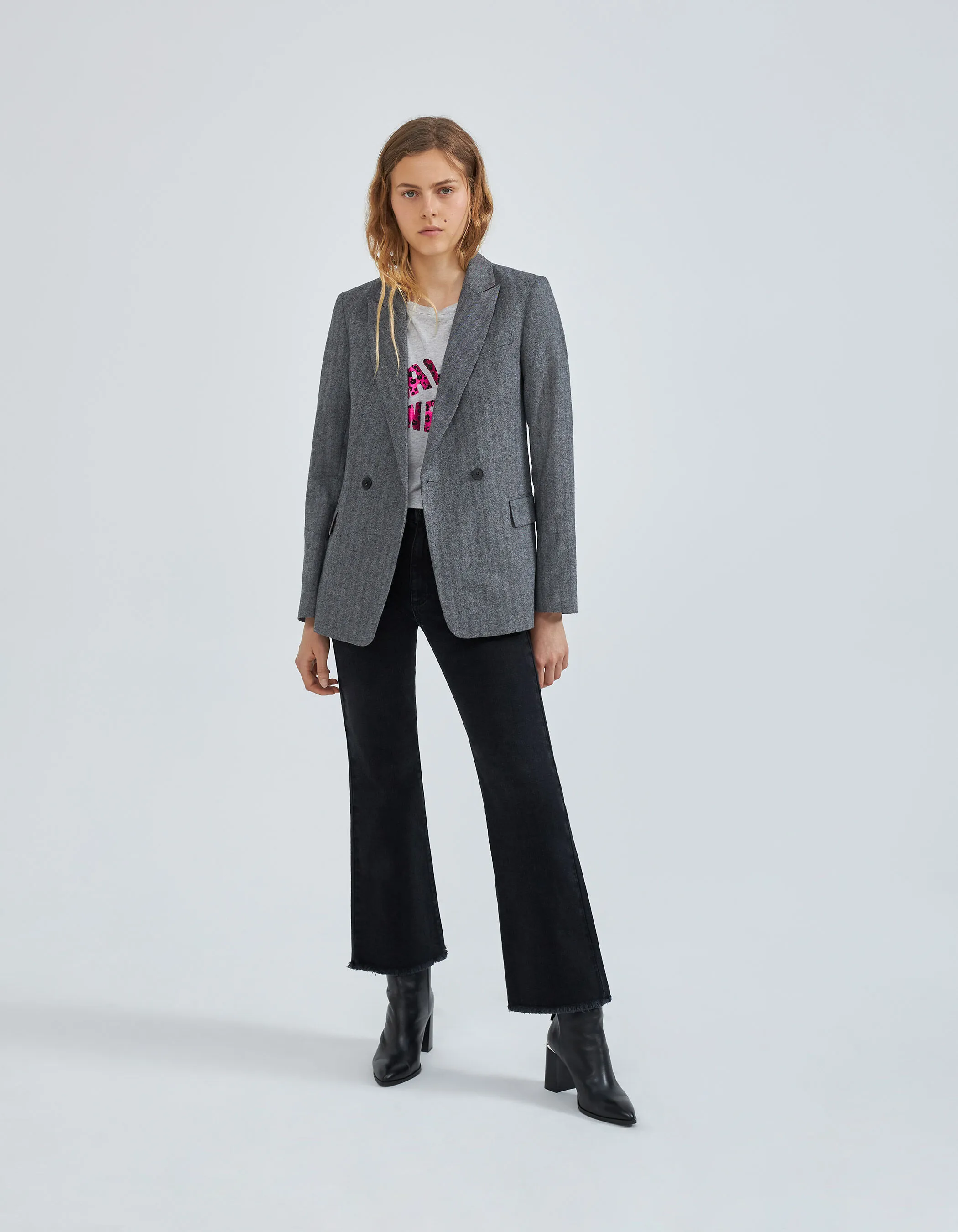 Veste de tailleur à chevron femme