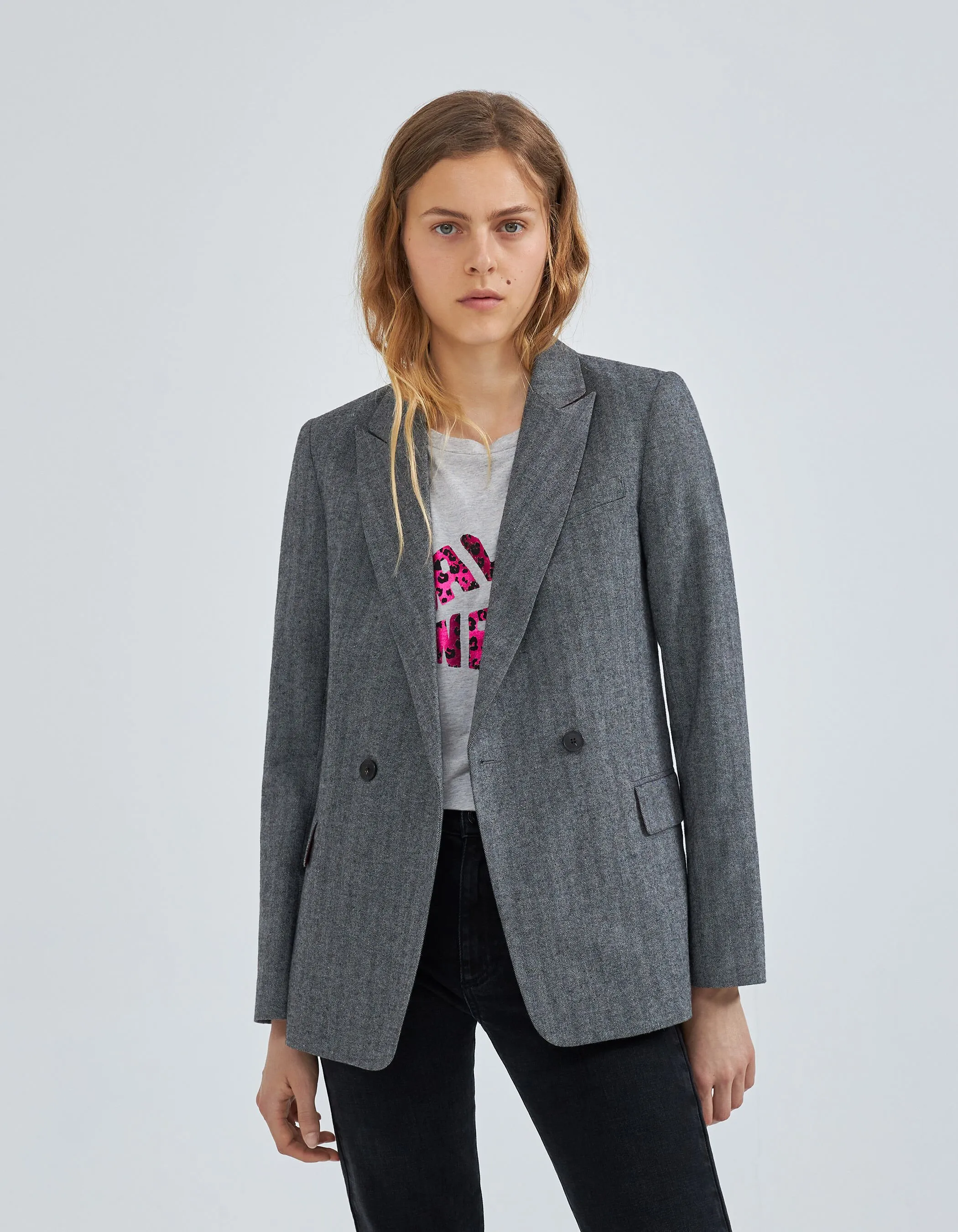 Veste de tailleur à chevron femme