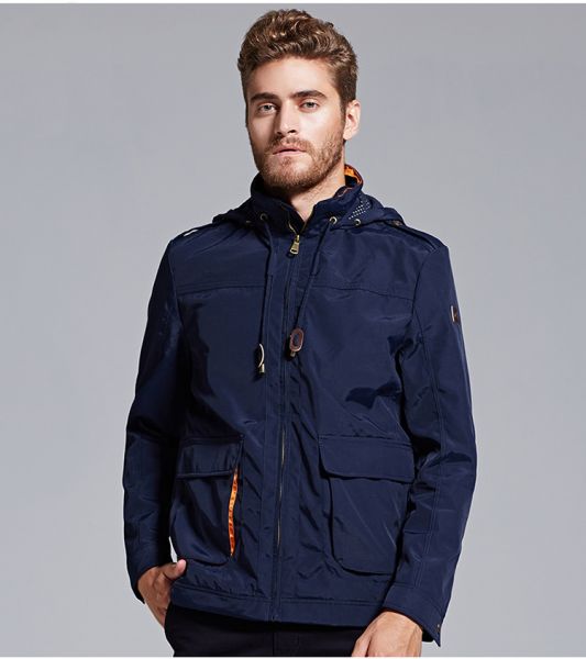 Veste à capuche classique pour homme automne hiver kaki