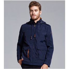 Veste à capuche classique pour homme automne hiver kaki