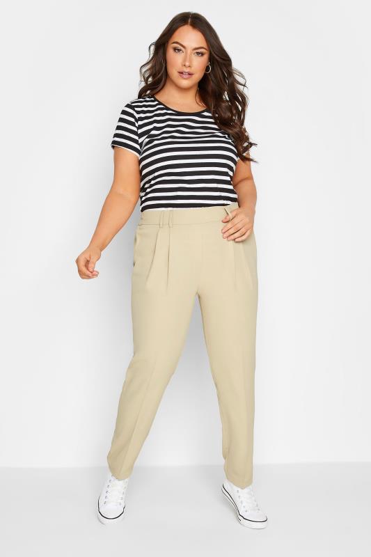 YOURS - Pantalon Coupe Droite Beige