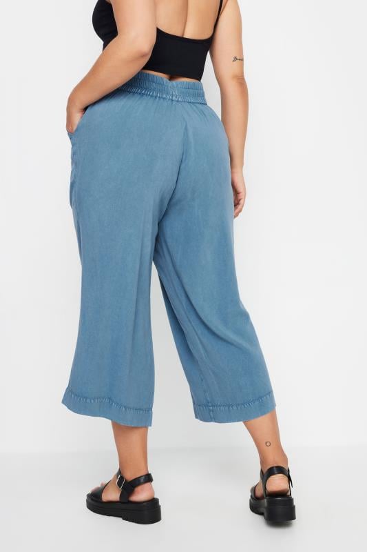 YOURS - Pantalon Jupe-Culotte Bleu Effet Jean