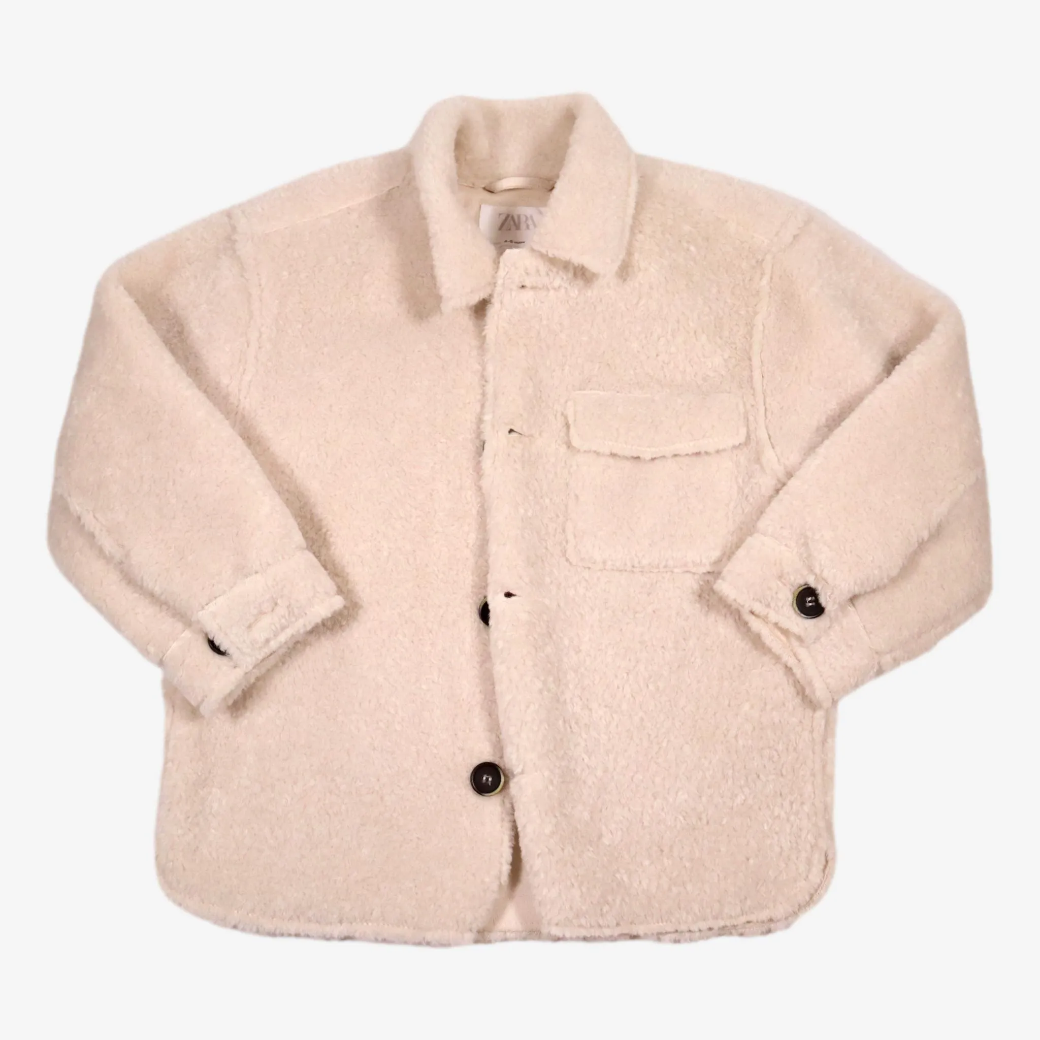 ZARA 4/5 ans Manteau sherpa écru